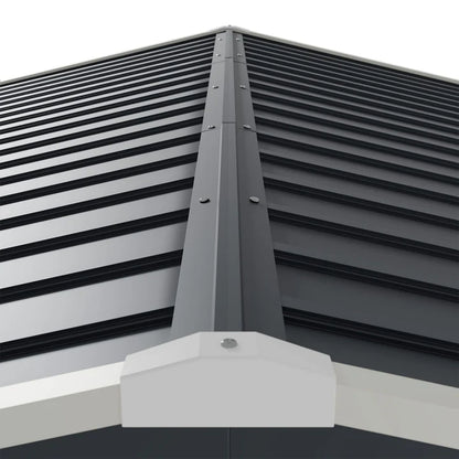 Metall Geräteschuppen Gerätehaus XL mit Satteldach in anthrazit