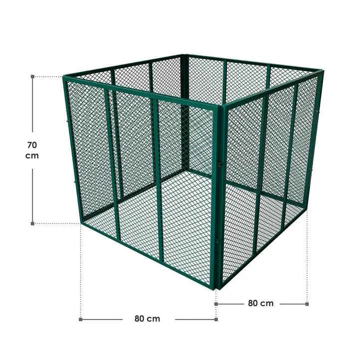 Metall Komposter für Gartenabfälle 450L Dunkelgrün
