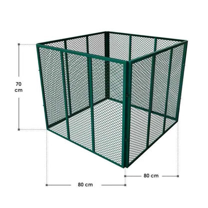 Metall Komposter für Gartenabfälle 450L Dunkelgrün