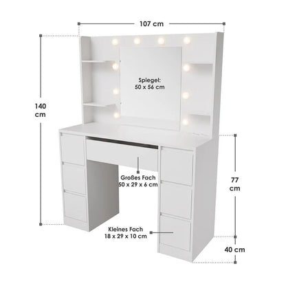 Schminktisch mit Spiegel Malia