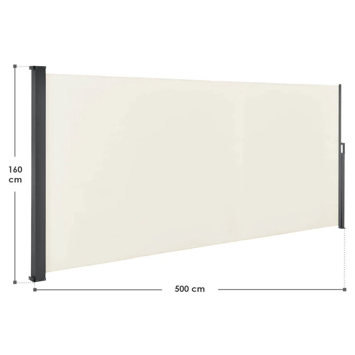 Auvent latéral Dubai 500 x 160 cm beige