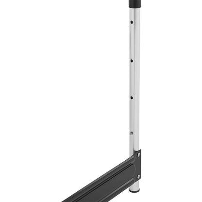 Set di 3 tavoli pieghevoli, alluminio, tavolo multifunzionale, 3 pezzi, nero