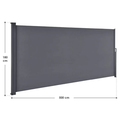 Tenda laterale Dubai 500 x 180 cm antracite
