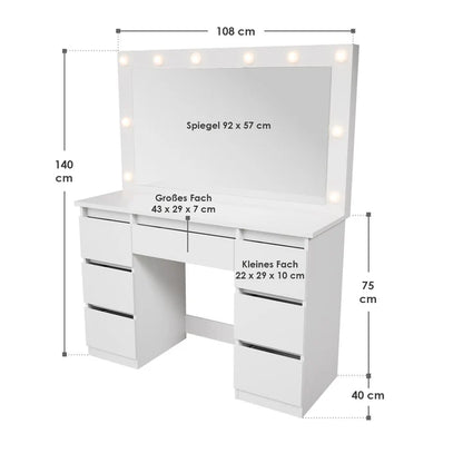 Schminktisch mit Spiegel Lilia
