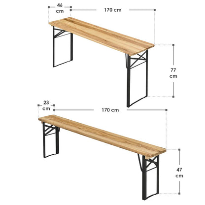 Ensemble de tente à bière, table à bière Bichl, pliable en 3 parties