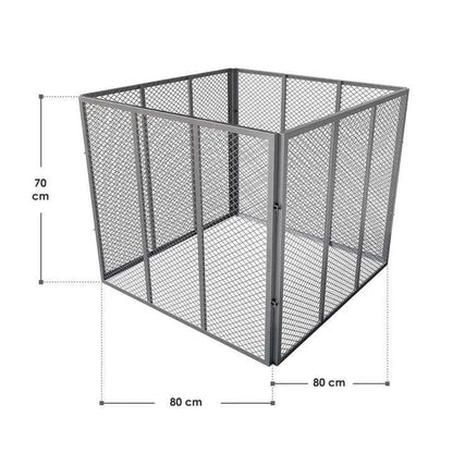 Metall Komposter für Gartenabfälle 450L Silber