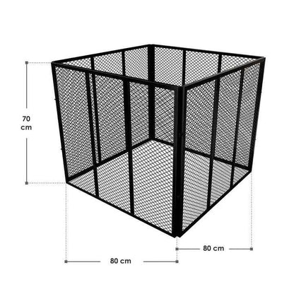 Metall Komposter für Gartenabfälle 450L Schwarz