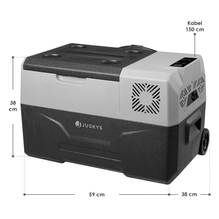 Glacière à compresseur Yukon 30 l en gris, contrôle par application et prise de chargement USB