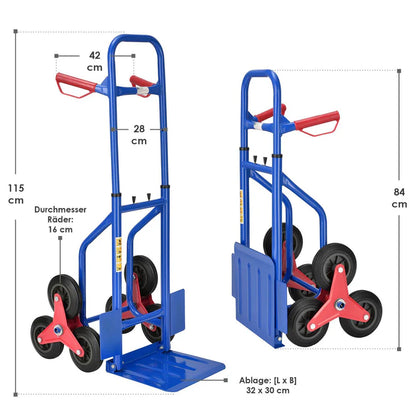 Treppensackkarre 100kg Treppenkarre mit klappbarer Ladeschaufel