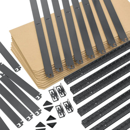 2er Set Lagerregal Basic 180 x 90 x 40 cm in Grau