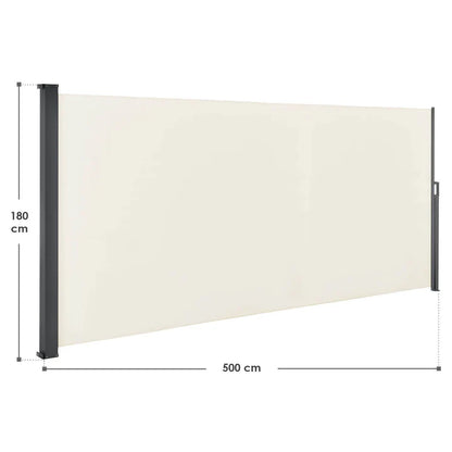 Auvent latéral Dubai 500 x 180 cm beige