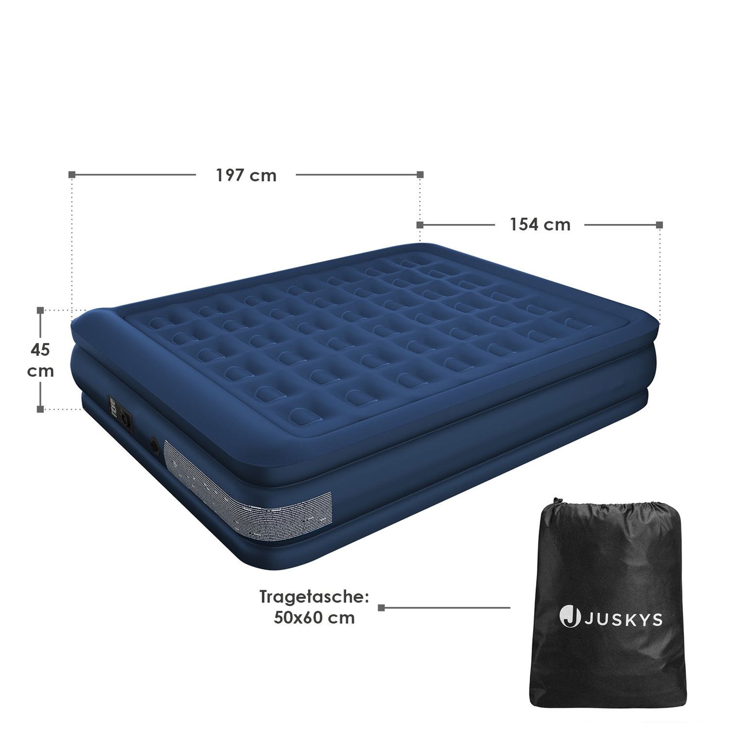 Letto ad aria Sapri M con pompa integrata - Blu