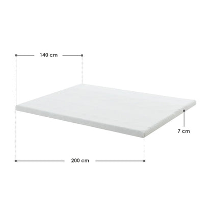 Surmatelas 140x200 cm à mémoire de forme, H2 - H3