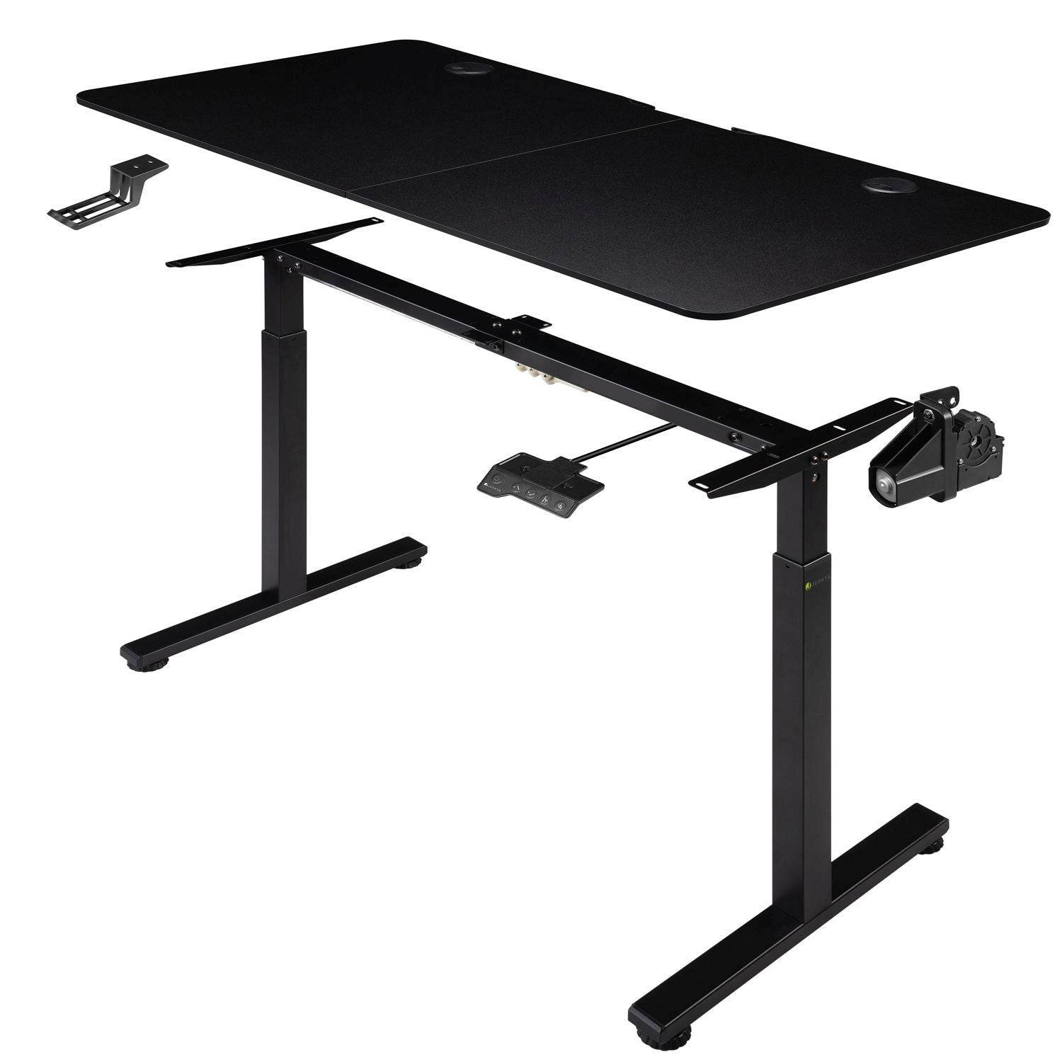 Elektrisch verstellbarer Schreibtisch 120x60 cm Schwarz - Palo24