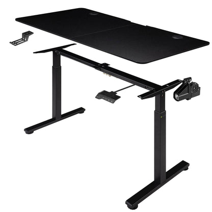 Elektrisch verstellbarer Schreibtisch 120x60 cm Schwarz - Palo24