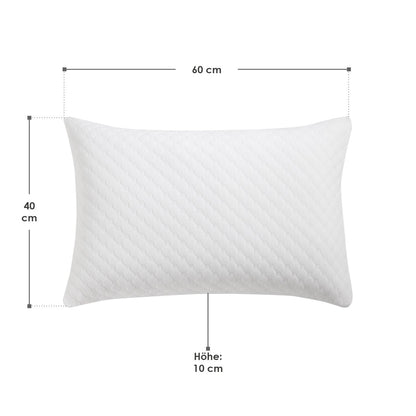 2er Set Kopfkissen 40 x 60 cm mit Memory Foam