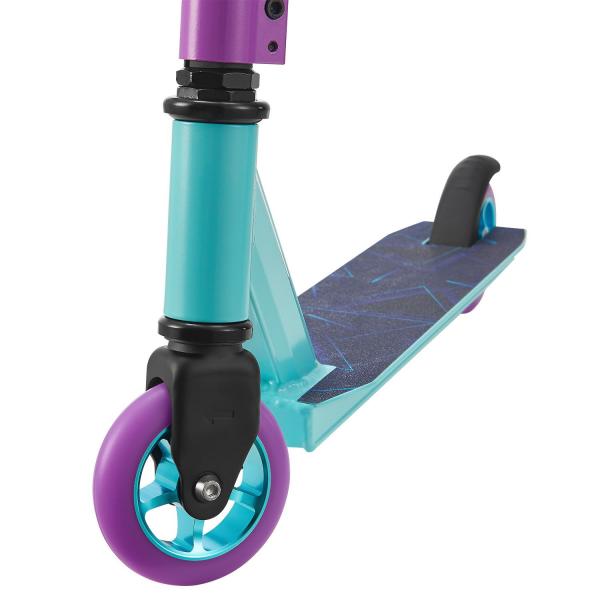 Stunt Scooter Retro Purple in Blau Lila Trick Roller mit 360° Lenkung