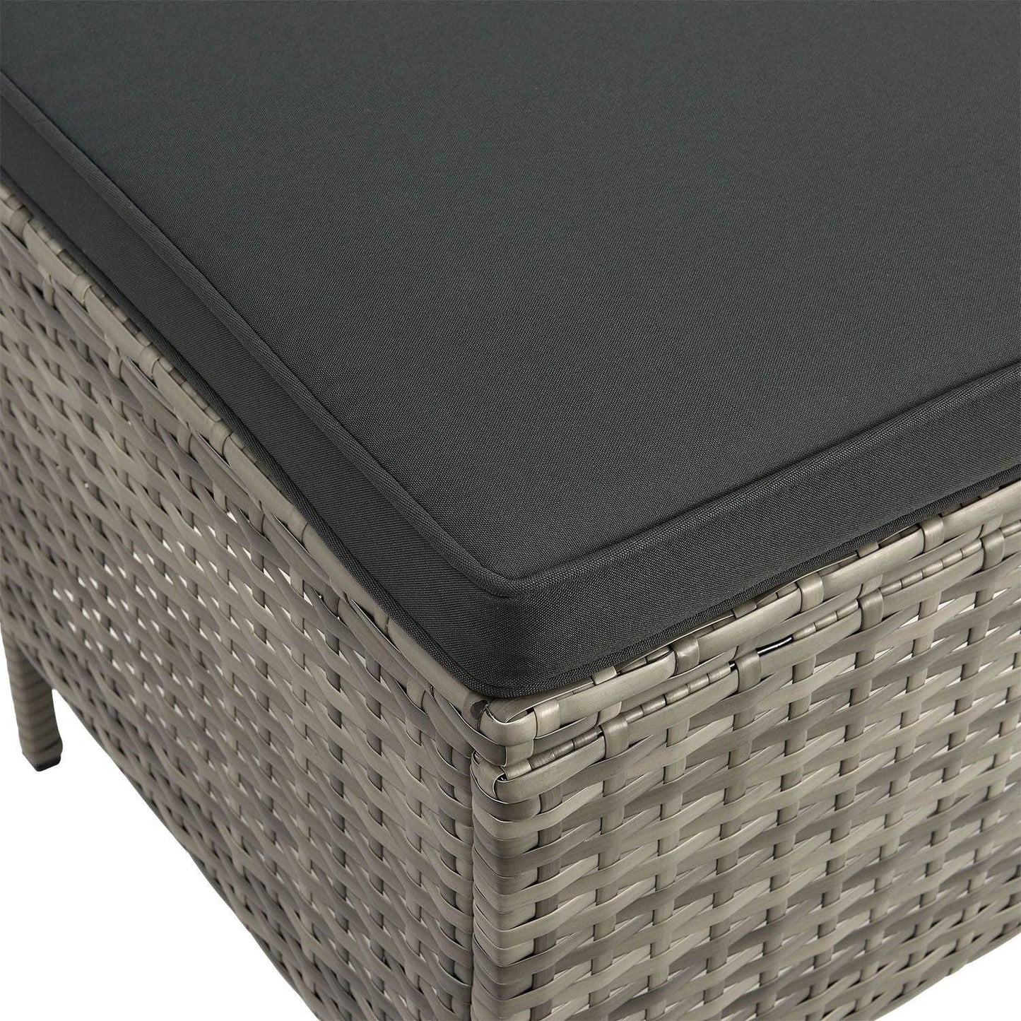 Polyrattan Lounge Manacor Gartenmöbel-Set Grau-meliert/Grau - Palo24