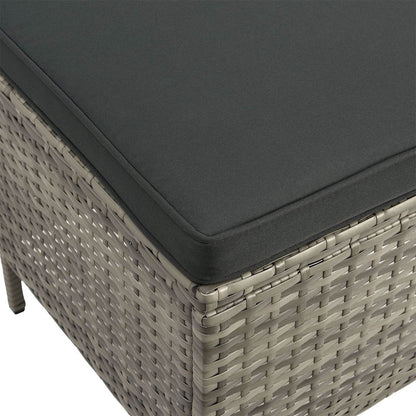 Polyrattan Lounge Manacor Gartenmöbel-Set Grau-meliert/Grau - Palo24