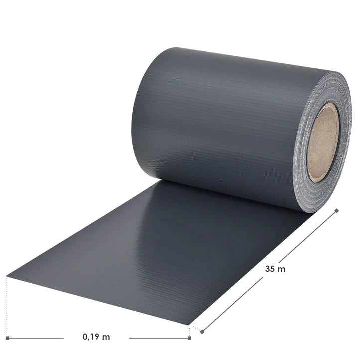 Panneau de clôture à bandes d'intimité en PVC anthracite, lot de 4