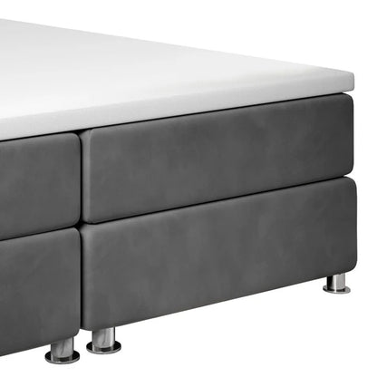 Letto boxspring LED Vancouver 180x200 cm grigio
