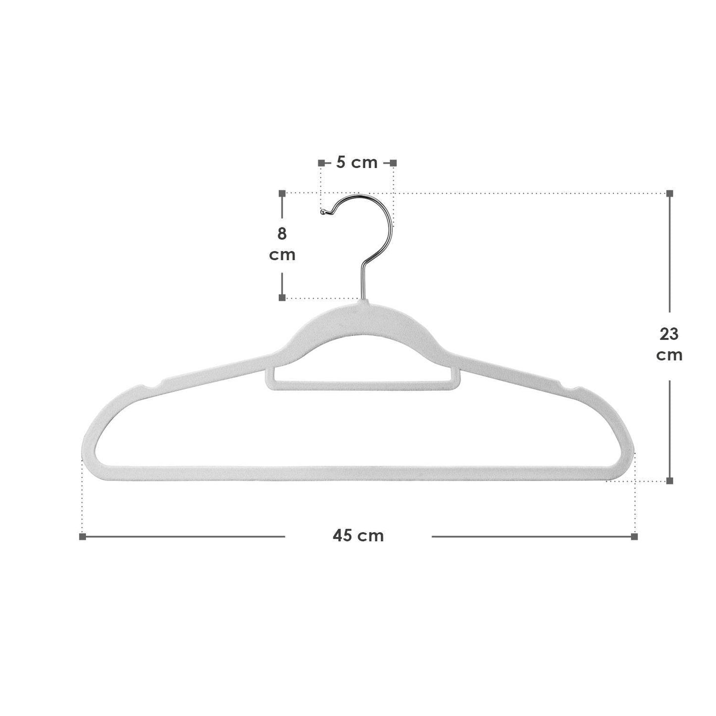 Kleiderbügel Samt 30er Set Weiss - Palo24