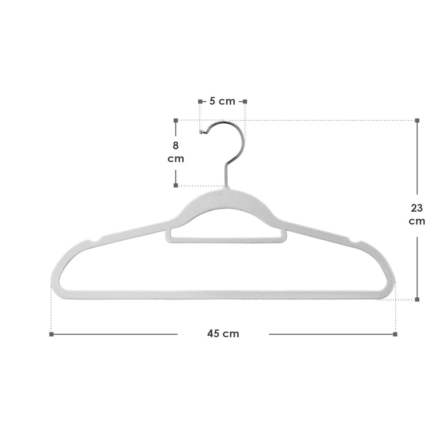 Kleiderbügel Samt 30er Set Weiss - Palo24