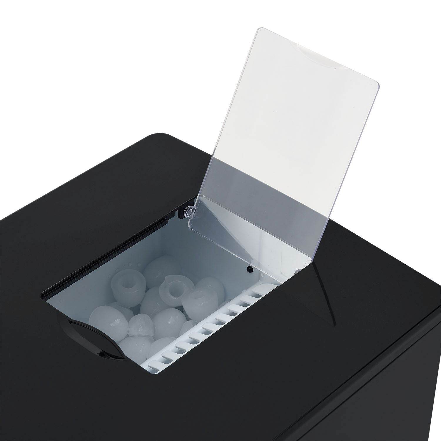 Eiswürfelmaschine PIM200L in schwarz mit Spender - Palo24