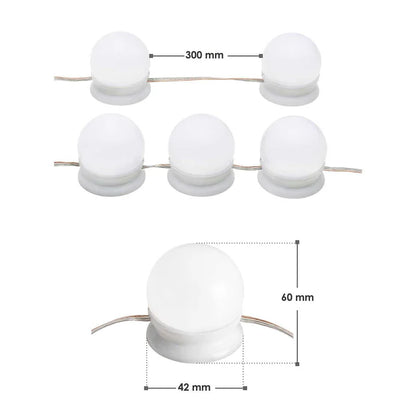 Guirlande lumineuse pour coiffeuse avec 10 lampes LED et USB