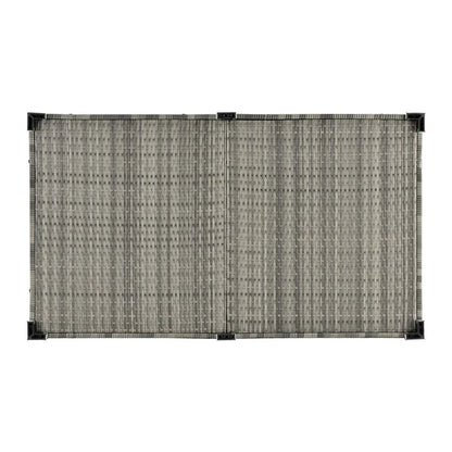 Boîte de rangement en polyrotin Ikaria gris avec couvercle 950 litres