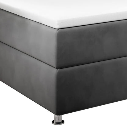 Letto boxspring LED Vancouver 180x200 cm grigio