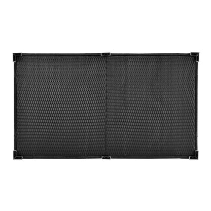 Boîte de rangement en polyrotin Ikaria noir avec couvercle 950 litres