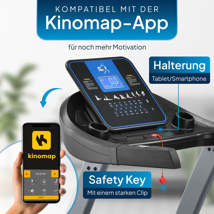 Tapis de course Speedrunner 7000, fonction carte cinéma, vitesse 22 km/h et 48 programmes