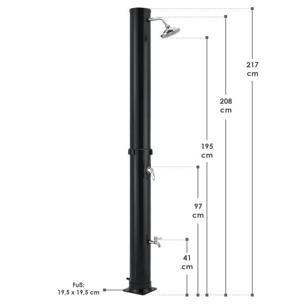 Douche de jardin douche solaire Victoria réservoir 35 litres