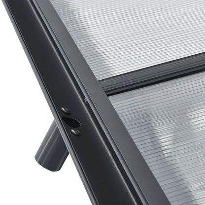 Abri de voiture à toit plat 5 x 3 m en gris foncé