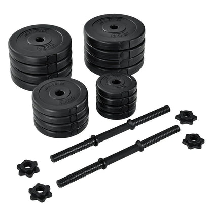 Set di manubri da 2 pezzi da 30 kg con 16 dischi