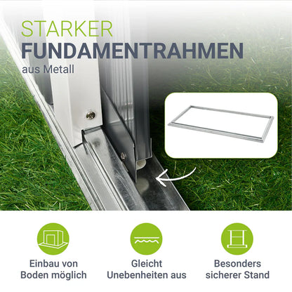 Geräteschuppen S anthrazit Gerätehaus aus Metall mit Pultdach