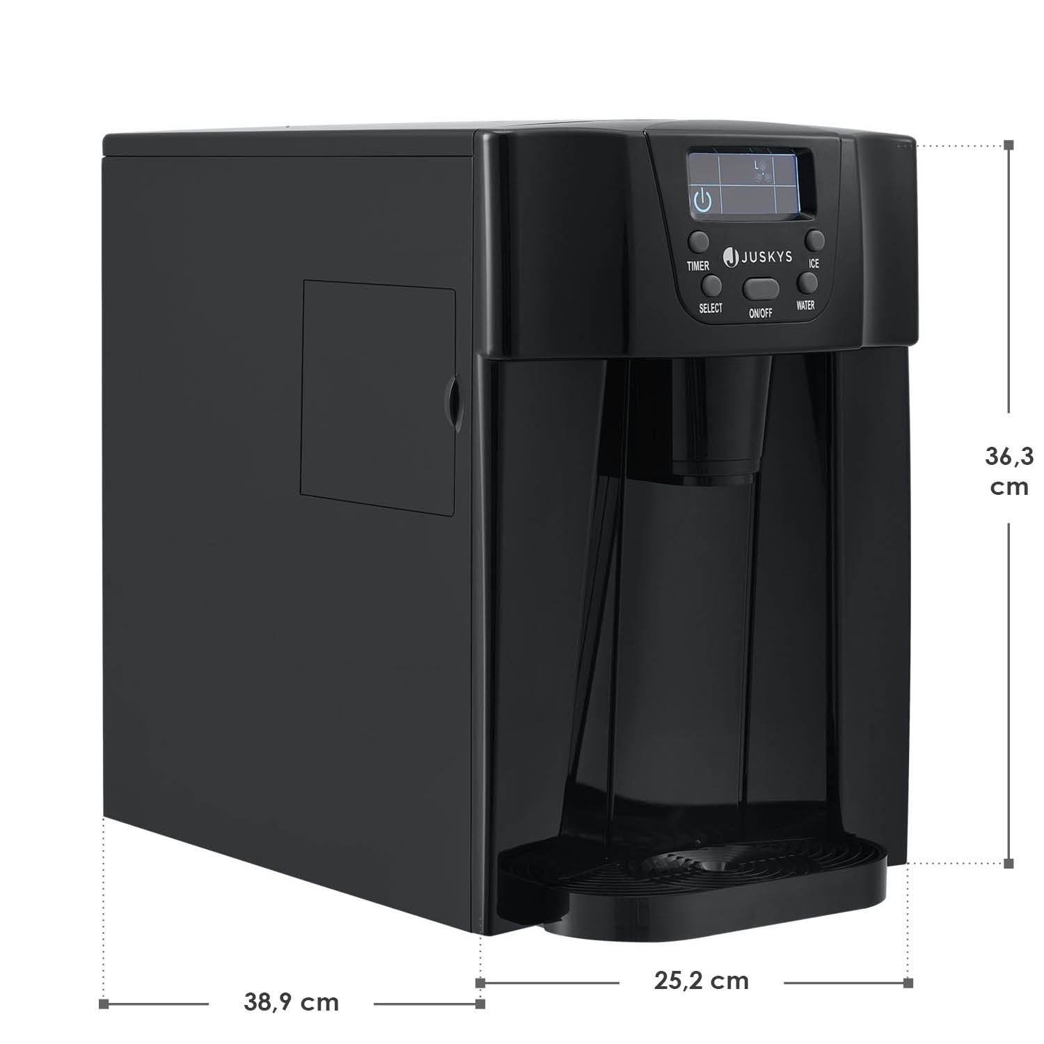 Eiswürfelmaschine PIM200L in schwarz mit Spender - Palo24