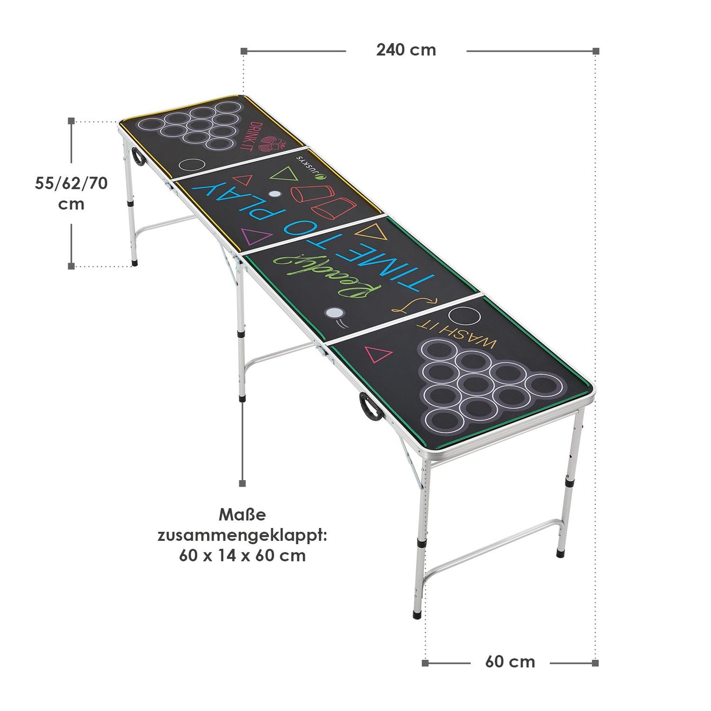 Tavolo da Beer Pong Colorido con illuminazione