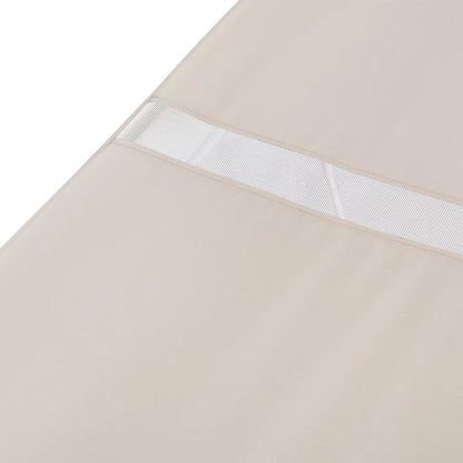 Schaukelliege Kassandra in Weiss Beige Sonnendach und Vorhängen