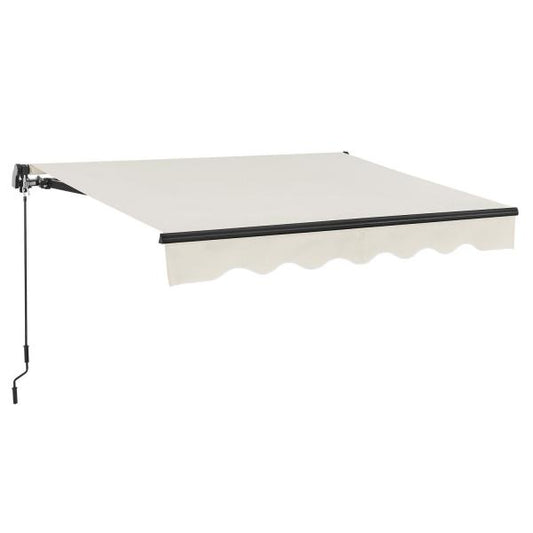 Tenda da sole a braccio articolato 250 x 200 cm con manovella beige