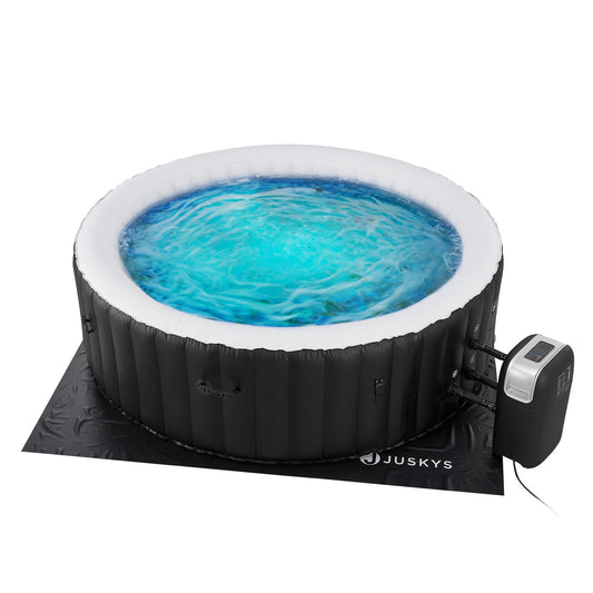 Aufblasbarer Whirlpool Palmira für bis zu 6 Personen - Schwarz mit LED