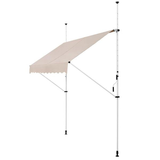 Tenda da sole a morsetto Kuwait 300 x 120 cm in beige