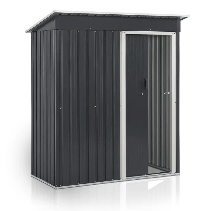 Geräteschuppen S anthrazit Gerätehaus aus Metall mit Pultdach