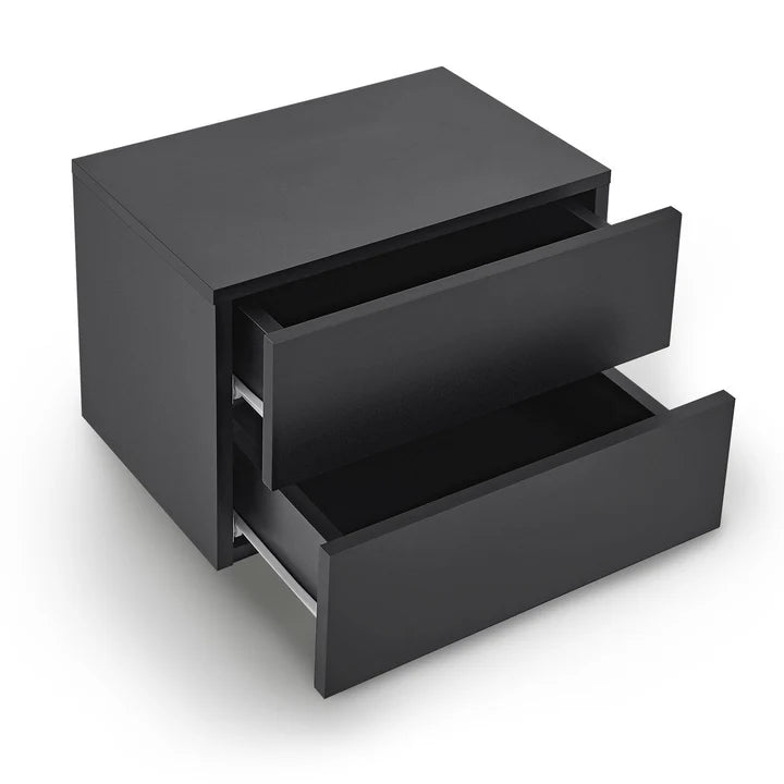 Wandschrank Nachttisch hängend Schwarz