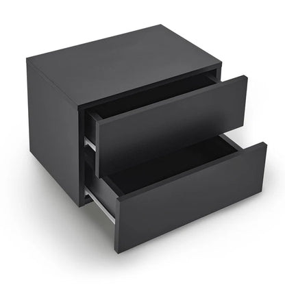 Wandschrank Nachttisch hängend Schwarz