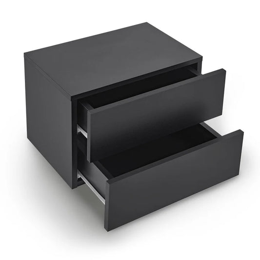 Wandschrank Nachttisch hängend Schwarz