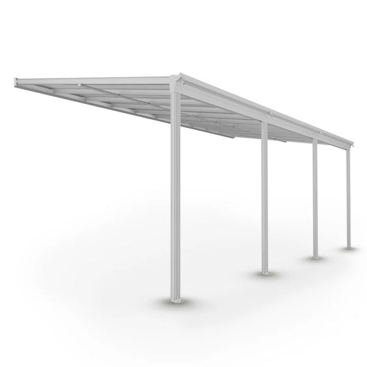 Terrassenüberdachung Terrassendach Borneo 6x3 m Weiss