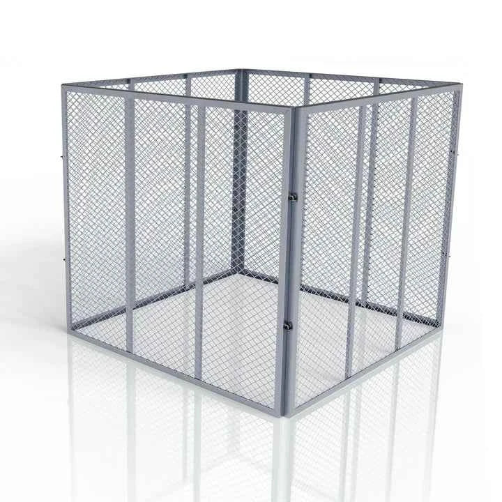 Metall Komposter für Gartenabfälle 450L Silber