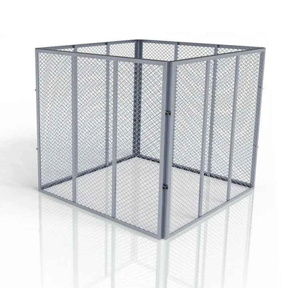 Metall Komposter für Gartenabfälle 450L Silber